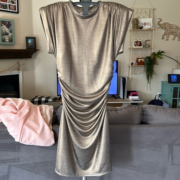 Lovers+Friends Gold Simmer Rosie Mini Dress - Picture 16 of 17